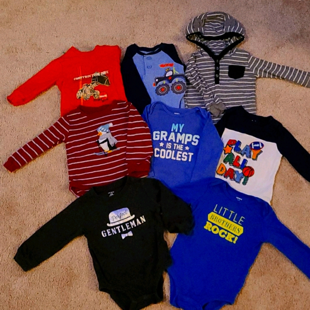 18 mth long sleeve onsie lot